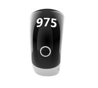 FUANA Smart Prayer Counter Ring for Zikr: Tasbih digitale regolabile impermeabile con supporto app, contatore a 4 cifre, materiale ABS, cavo auricolare nero/bianco