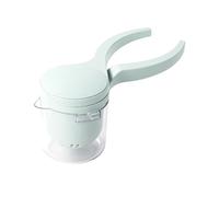 FUANA Spremiagrumi manuale portatile con manico ergonomico, resistente struttura in silicone ABS PC, estrazione efficiente del succo per limoni, arance, lime, strumento da cucina compatto beige A