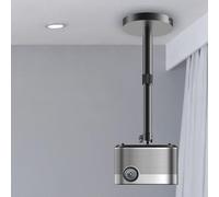 FUANA Staffa di montaggio a parete regolabile per proiettore XGIMI, JMGO, Vidda, Formovie, X5 - Lega di alluminio, design compatto, 25,2 x 21 x 4 cm, cavo auricolare nero