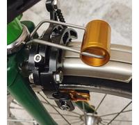 FUANA Staffa per luce anteriore per bici pieghevole Brompton, in lega di alluminio, 85,5 x 38 mm, per montaggio sul telaio anteriore, kit di riparazione per bici nero/rosso