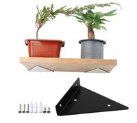 FUANA Staffa triangolare in acciaio inossidabile per montaggio su mensole a parete, supporto ad angolo retto per display, stoccaggio e partizione, confezione da 2 serrature