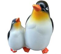 FUANA Statua in resina a forma di pinguino madre e bambino, ornamento moderno e minimalista per la casa per soggiorno, decorazione per esterni, 9 cm