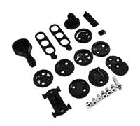 FUANA Supporto contachilometri per computer GPS Garmin e Bryton, staffa per manubrio in lega di alluminio compatibile con steli Roubaix Tarmac, nero (confezione da 3 basi + portalampada)