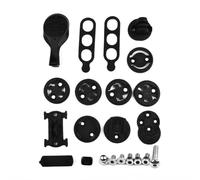 FUANA Supporto contachilometri per Garmin per computer Bryton, staffa manubrio in lega di alluminio con base sostituibile, nero, 8 cm