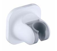 FUANA Supporto per doccia regolabile senza punzonatura, in ABS, staffa da parete compatibile con soffioni doccia standard a mano, galvanica, colore nero A