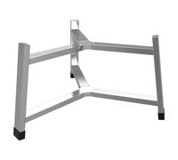 FUANA Supporto per forno in acciaio inossidabile con fori di ventilazione e stabilità a tre gambe per braciere all'aperto o camino da campeggio, argento, 38,1 cm/49,5 cm/68,6 cm A