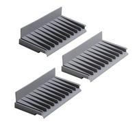 FUANA Tappetino scolapiatti collegabile in silicone con paraspruzzi, vassoio flessibile per piano di lavoro della cucina, facile da pulire, 3 pezzi, grigio A