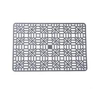 FUANA Tappetino scolapiatti in silicone, 30 x 40 cm, antiscivolo, con design inclinato, resistente al calore, per proteggere il piano di lavoro e il lavello della cucina (grigio, 40 x 27 cm)