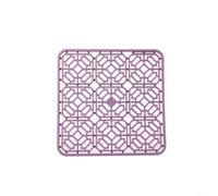 FUANA Tappetino scolapiatti in silicone, 30 x 40 cm, antiscivolo, con design inclinato, resistente al calore, per proteggere il piano di lavoro e il lavello della cucina (viola, 30 x 30 cm)