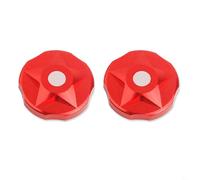 FUANA Tappo di sospensione per forcella anteriore della bici, in lega di alluminio, per valvola AV per Magura Fox, diametro interno 30 mm, con 6 anelli di tenuta (rosso)