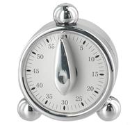 FUANA Timer meccanico da 60 minuti per cucinare e cuocere in cucina, orologio manuale con conto alla rovescia con allarme ad anello forte, cronometro compatto in plastica per