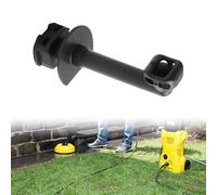 FUANA Tubo a gomito per idropulitrice Karcher K2 K3 con morsetto, 4 x 25 cm, raccordo in plastica grigia per un flusso d'acqua efficiente