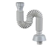 FUANA Tubo di scarico per lavello da cucina, materiale ABS con design a flusso di grande diametro, filtro flessibile pieghevole per serratura della porta di installazione di casa hotel