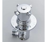 FUANA Valvola miscelatore termostatica in ottone per acqua calda e fredda, cartuccia cromata G1/2 con controllo della temperatura, per serratura della porta della doccia del bidet del lavandino