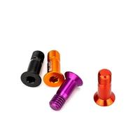 FUANA Vite per guida deragliatore posteriore in lega di alluminio M5 x 14,2 mm per bicicletta - nero, rosso, arancione, viola, kit di riparazione bici da 2 pezzi