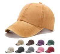 Fuantuda Cappello da Baseball, Berretto da Baseball Unisex, Regolabile Berretto da Baseballs in 100% Cotone, Cappello Visiera Donna, per Sport All'aperto, Adatta a Uomini e Donne