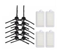 FUBESK 10pcs Spazzola Laterale+4pcs Filtro Mesh Per Ariete Briciola 2711 2712 2713 2717 Robot Spazzare Macchina Accessori di Ricambio