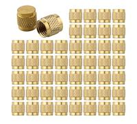 FUBESK 25/50PCS Ottone HVAC Valvola Coperchio con Neoprene O-per Tubo di Rame 1/4 Pollice con 7/16-20 UNF Threads, per Riparazione e Manutenzione