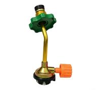 FUBESK Adattatore per valvola di ricarica per bombole di butano, connettore in rame antiruggine con controllo on/off sicuro, limite di 180 g (volantino in lega)