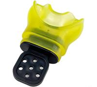 FUBESK Bocchino modellabile personalizzato, attrezzatura per immersioni e snorkeling, in silicone termoplastico, blocco per apnea, facile in acqua calda, sicuro e, colore bianco (giallo trasparente)
