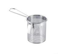 FUBESK Cestello per pasta da cucina in acciaio a rete per cibo e ravioli, colino a rete (B)