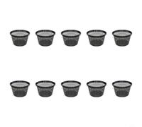 FUBESK Cesto per laghetto, 21,6 cm, per piante acquatiche rotonde, design a rete con giardino acquatico rinforzato, contenitore in plastica resistente, piante vive in serbatoi, nero, confezione da 5