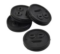 FUBESK Confezione da 4 occhielli per sonda per termometro per barbecue, compatibili con Weber 85037 Smokey Mountain 35,6 cm, 45,7 cm, 55,9 cm, guarnizione in silicone per uso alimentare