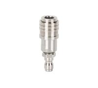 FUBESK Connettore maschio autobloccante in acciaio inox da 1/4", colore: argento