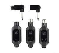 FUBESK Convertitore microfono wireless XLR trasmettitore ricevitore sistema per microfono dinamico, mixer audio con portata di 80 m, durata della batteria 5 ore, bassa latenza 15 ms (1 in 2)