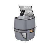 FUBESK Copertura per pompa termale, impermeabile e antistrappo, in tessuto Oxford, con apertura a cerniera, per la maggior parte dei modelli standard di spa, nero o grigio