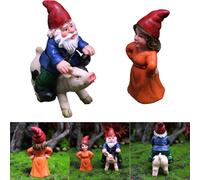 FUBESK Decorazione in miniatura a forma di gnomo e nano, per paesaggi