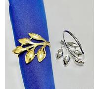 FUBESK Eleganti portatovaglioli in metallo, 12 pezzi, per matrimoni, feste, cene quotidiane, design di apertura per la decorazione della tavola, 4 x 3,5 cm