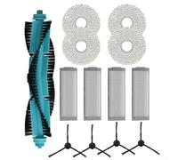 FUBESK Kit di accessori per aspirapolvere per Conga 11090Spin (1 spazzola a rullo, 4 panni mop, 4 filtri e 4 spazzole laterali)