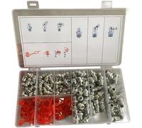 FUBESK Kit di raccordi per grasso SAE da 120 pezzi: assortimento Zerk dritto e angolato con custodia per macchine automobilistiche e strumenti di manutenzione fai da te (1/8-27)