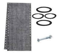 FUBESK Kit di ricambio in tessuto reclinabile con 4 corde e vite, copertura in rete ad alta densità da 150 x 43 cm, sedie a sdraio e sedie a sdraio, ad asciugatura rapida, per riparazione di mobili da
