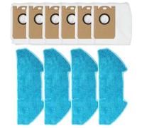 FUBESK Kit di sostituzione panno e borsa per robot aspirapolvere Vozascly R10 con mappatura, 4 panni mocio + 6 sacchetti, materiale in microfibra, prestazioni intasamento, tenuta forte, facile