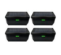 FUBESK Luci solari per gradini con 8 modalità di illuminazione, IP44, impermeabile, struttura in ABS e PVC, per giardino, scale, patio e piscina, confezione da 4