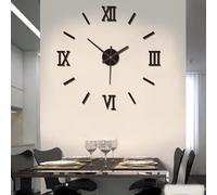 FUBESK Orologio da parete fai da te in acrilico con lancette luminose e funzionamento silenzioso per posizionamento flessibile della parete in varie impostazioni (nero)