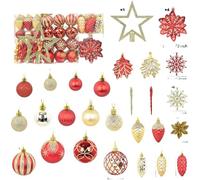 FUBESK Set di 110 ornamenti natalizi con forme uniche, decorazioni per albero di Natale, per la casa e le feste