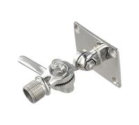 FUBESK Supporto base radio VHF Marine con doppia rotazione regolabile, 316 | Supporto per antenna in acciaio inox per barche, misura universale, 93 x 64 mm, design compatto