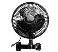 FUBESK Ventilatore oscillante silenzioso con clip per giardinaggio interno, controllo variabile, oscillazione di 90°, ventilazione ottimale, adatto per pali da tenda da coltivazione da 1,5-2,5 cm, ABS