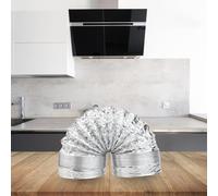 FUBESK Ventilazione flessibile della condotta di ventilazione del tubo del di alluminio+del filo di acciaio della condotta di alluminio per la ventilazione