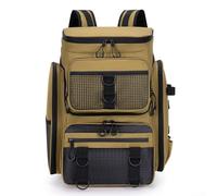 FUBESK Zaino da pesca resistente all'usura con supporto laterale per canna da campeggio ed escursionismo, Come da immagine, yellow