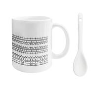 Fubsta Tazza da caffè divertente: una tazza da caffè in ceramica con un messaggio nascosto, perfetta per il lavoro, amici e colleghi (bianco)