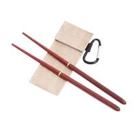 Fucciale pieghevole in legno - bacchette pieghevoli | CHOP Sticks | Coperoncini ridotti pieghevole che mangia di legno per le bombe portatili con carry borse da viaggio per posate usate per esc
