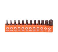 Fuchooky 12Pcs Hex Bit Set Imperial 1/4 Shank for Drill Electric Screwdriver S2 Alloy Steel 25mm with Storage Holder