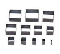 Fuchooky 12Pcs Squares Leather Cutting Mold Alloy Steel Die Punch Cutter for Fabric Clay Rubber 5-60mm