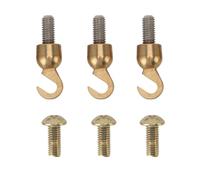 Fuchooky 3 Sets Clock Weight Shell Hook Set Brass Shell Open Hook and Bolt for Older Style Grandfather Or Grandmother Clock