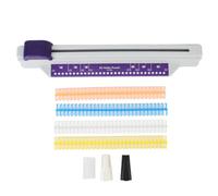 Fuchooky 30 Hole Punch 6 Sheet Capacity Hand Push A4 Paper Punch Binding Machine with 4 Loose Leaf Strips
