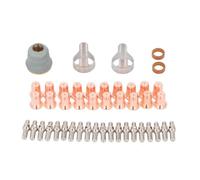 Fuchooky 45 Pcs Set Plasma Cutting Torch Electrode Tip Kit Electrodes Tips Cap Standoff Guides Swirl Rings for IPT60